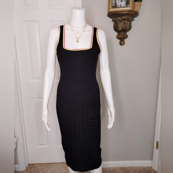ALMOST FAMOUS Tank Strap Midi Sweater Dress, Black XL - Picture 6 of 13